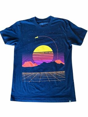 Into The AM Black Logo Tee — Subtle Neck Print